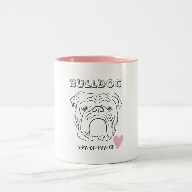 English Bulldog Zweifarbige Tasse (Mittel)