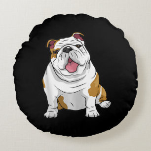 English Bulldogs Awesome Funny Bulldog Pups Dogs Rundes Kissen