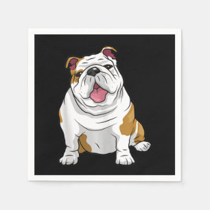English Bulldogs Awesome Funny Bulldog Pups Dogs Serviette