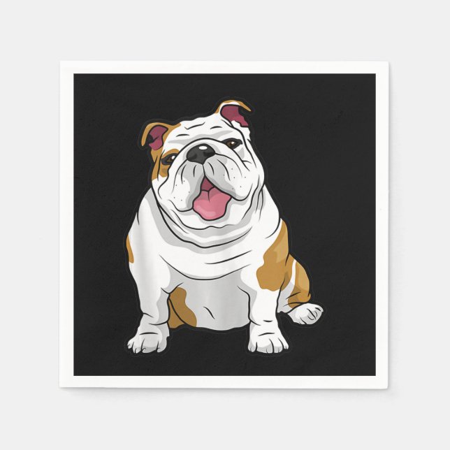 English Bulldogs Awesome Funny Bulldog Pups Dogs Serviette (Vorderseite)