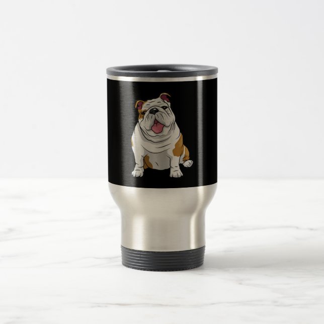 English Bulldogs Phantastisch Funny Bulldog Hunde  Reisebecher (Mittel)