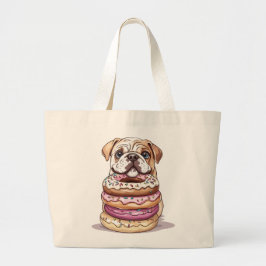 English Bulldogs Sprinkled Donuts Jumbo Stoffbeutel