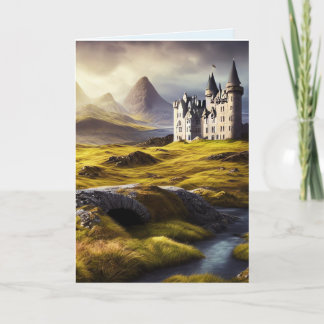 ENGLISH CASTLE ART BIRTHDAY GREETNG  CARD  KARTE