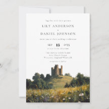 English Castle Wildflowers Floral Wedding