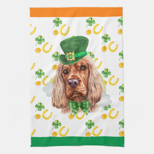 English Cocker Holiday Wohngestaltung St Patricks  Geschirrtuch
