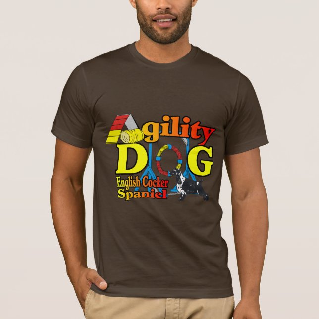 English Cocker Spanel Agility Geschenke T-Shirt (Vorderseite)