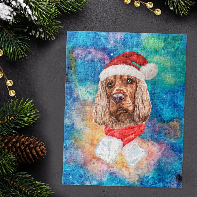 English Cocker Spanel Breed Dog Weihnachten Puzzle (Von Creator hochgeladen)