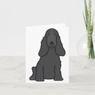 English Cocker Spanel Dog Cartoon Karte