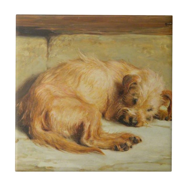 English Cocker Spanel Dog (von Briton Rivière) Fliese (Vorderseite)
