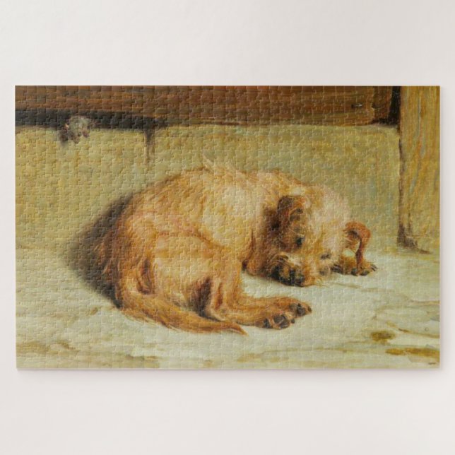 English Cocker Spanel Dog (von Briton Rivière) Puzzle (Horizontal)