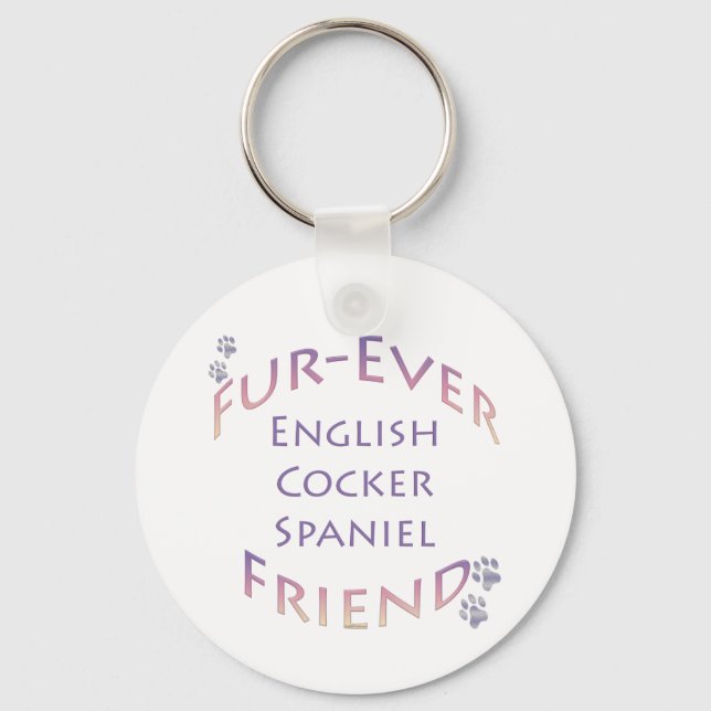 English Cocker Spanel Furever Schlüsselanhänger (Vorderseite)