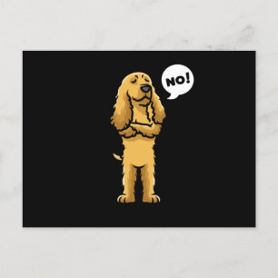 English Cocker Spanel Stubborn Dog Postkarte