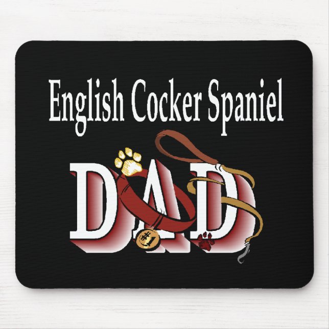 English Cocker Spanel VATER Geschenke Mousepad (Vorne)