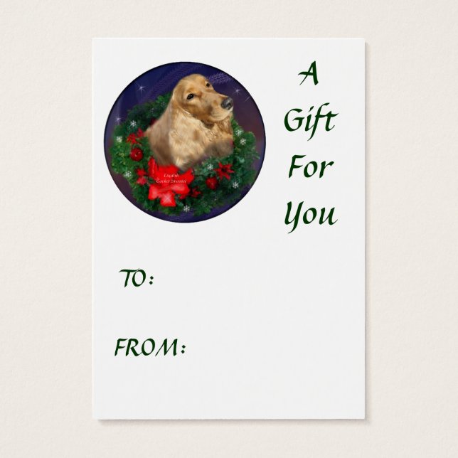 English Cocker Spanel Weihnachtsgeschenke (Rückseite)