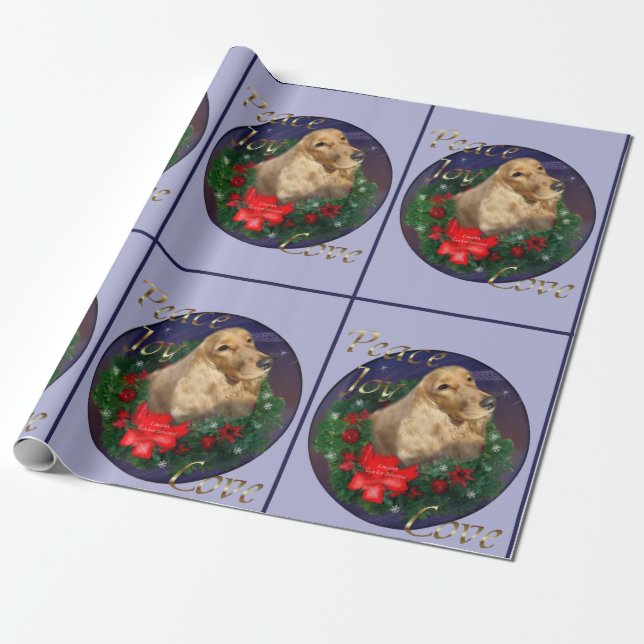 English Cocker Spaniel Christmas Geschenkpapier (Ungerollt)