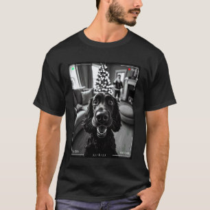 English Cocker Spaniel erwischt Santa auf der Kame T-Shirt
