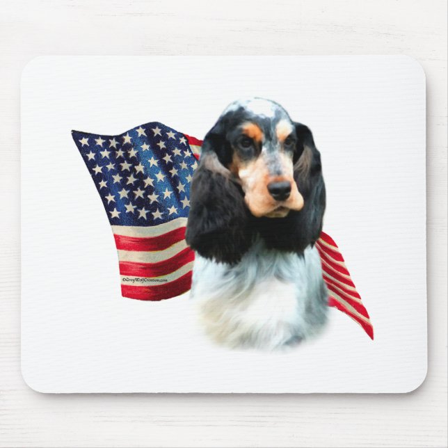 English Cocker Spaniel Flag Mousepad (Vorne)
