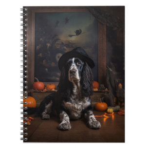 English Cocker Spaniel Kürbisse Halloween Gruselig Notizblock
