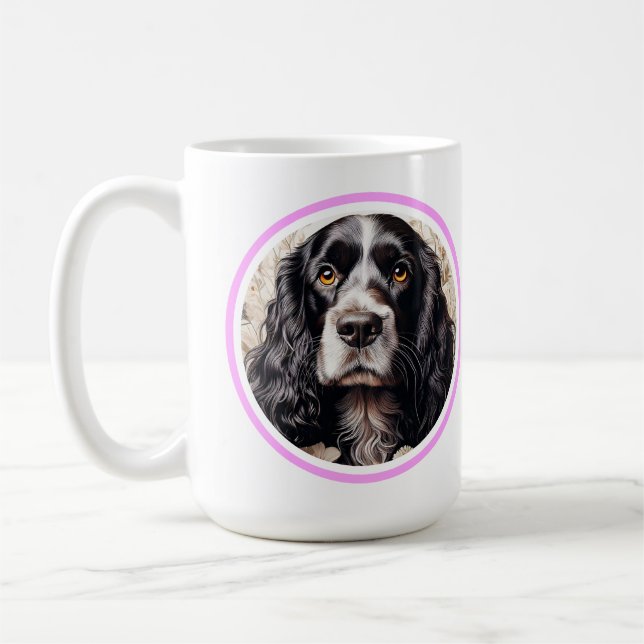 English Cocker Spaniel minimal modern Coffee Mug Kaffeetasse (Links)