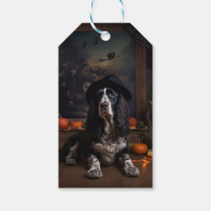 English Cocker Spaniel Pumpkins Halloween Beängsti Geschenkanhänger
