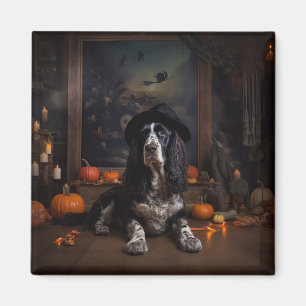 English Cocker Spaniel Pumpkins Halloween Beängsti Magnet