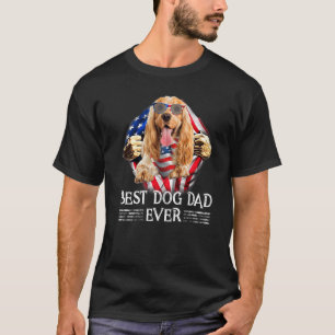 English Cocker Spaniel Vater American Flag 4. Ju T-Shirt