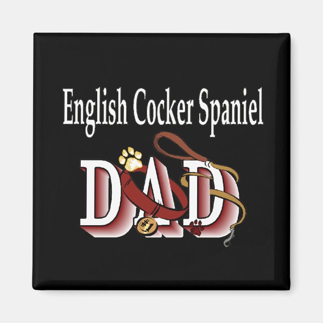 English Cocker Spaniel VATER Magnet (Vorne)