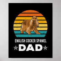 English Cocker Spaniel Vater Retro Tier
