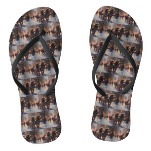 English Cocker Spaniel Weihnachtsfeiersaison Flip Flops
