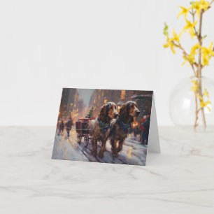 English Cocker Spaniel Weihnachtsfeiersaison Karte