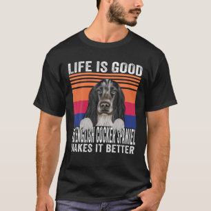 English Cocker Spaniels Macht Dein Leben Gut Vinta T-Shirt