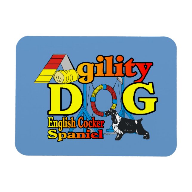 English Cocker Spanisch Agility Magnet (Horizontal)