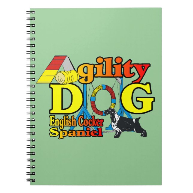 English Cocker Spanisch Agility Notizblock (Vorderseite)