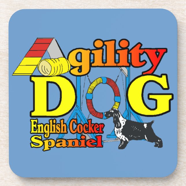 English Cocker Spanisch Agility Untersetzer (Vorderseite)