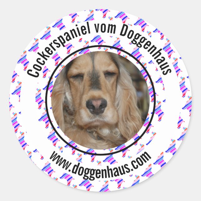 English Cocker Spanisch minimal modern Runder Aufkleber (Vorderseite)