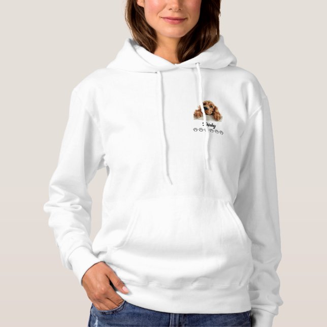 English Cocker Spanisch Personalisiert Hoodie (Vorderseite)