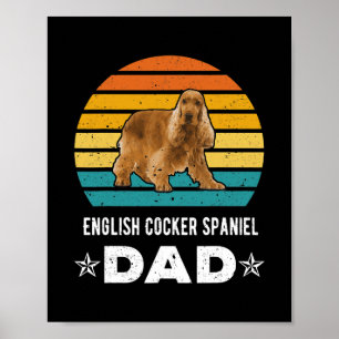 English Cocker Spanisch Vater Retro Animal Poster