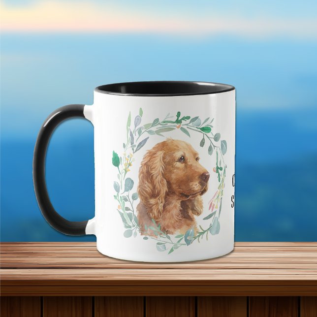 English Cocker Spanisch Wreath Coffee Tasse (Von Creator hochgeladen)