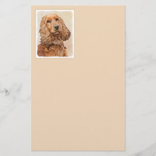 English Cocker Spanische Malerei - Original Dog Ar Briefpapier