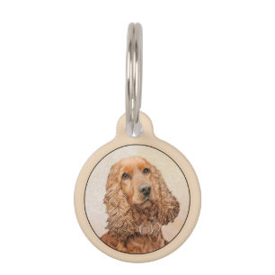 English Cocker Spanische Malerei - Original Dog Ar Haustiermarke