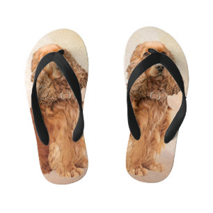English Cocker Spanische Malerei - Original Dog Ar Kinderbadesandalen