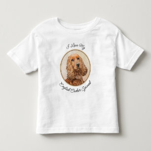 English Cocker Spanische Malerei - Original Dog Ar Kleinkind T-shirt