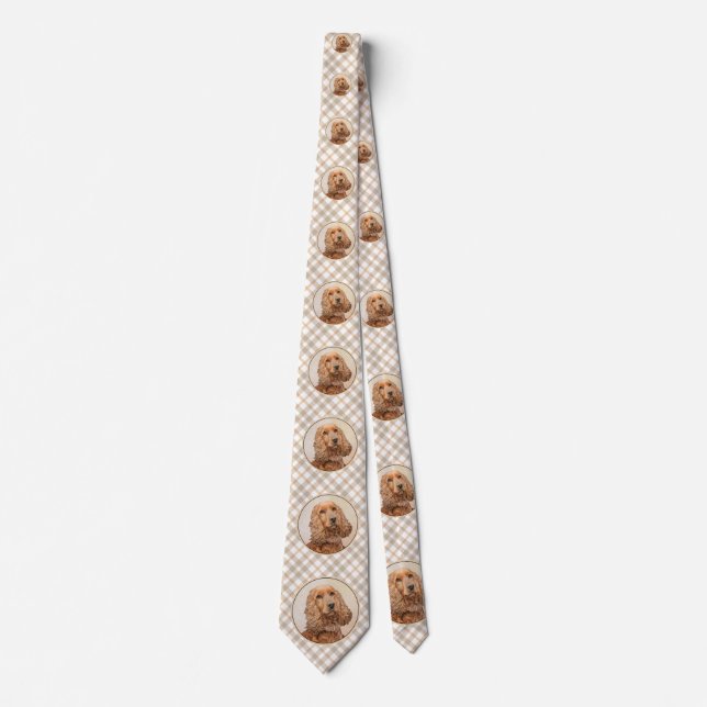 English Cocker Spanische Malerei - Original Dog Ar Krawatte (Vorderseite)