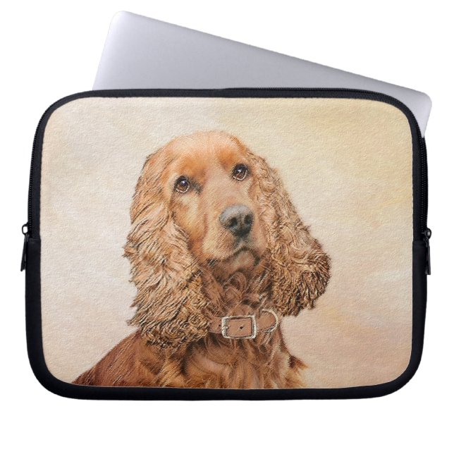 English Cocker Spanische Malerei - Original Dog Ar Laptopschutzhülle (Vorderseite)