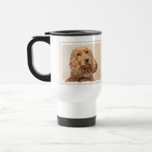 English Cocker Spanische Malerei - Original Dog Ar Reisebecher