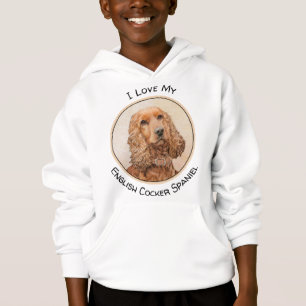 English Cocker Spanische Malerei - Original Hund A Hoodie