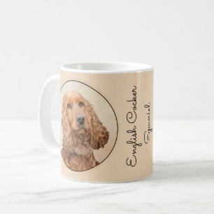 English Cocker Spanische Malerei - Original Hund A Kaffeetasse