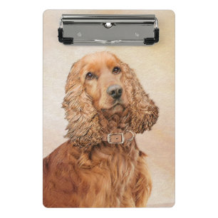 English Cocker Spanische Malerei - Original Hund A Mini Klemmbrett