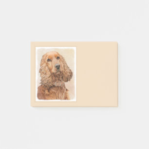 English Cocker Spanische Malerei - Original Hund A Post-it Klebezettel