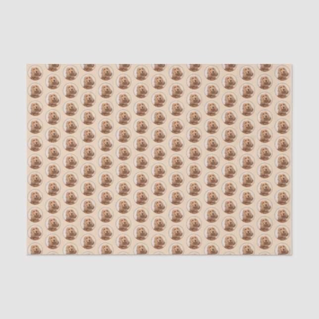English Cocker Spanische Malerei - Original Hund A Seidenpapier (Vorderseite)